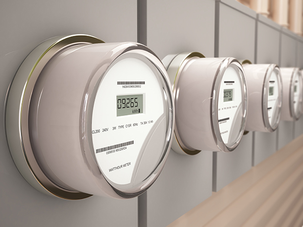 A line of electrical meters A line of electrical meters