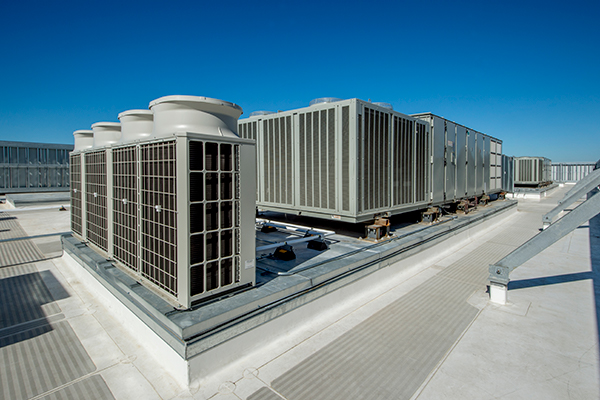 HVACs on the roof top of a building