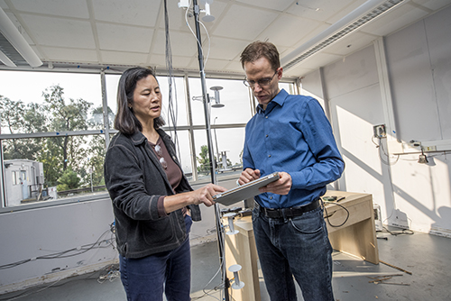 Eleanor Lee and Christian Kohler in the FLEXLAB testbed