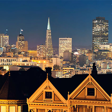 San Francisco skyline at night